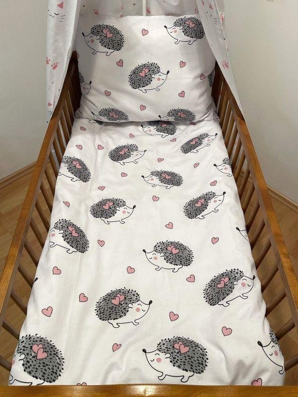 SDS Posteljina za dječji krevetić Ježić Pamuk, 90/130, 45/60 cm - Posteljina za dječji krevetić