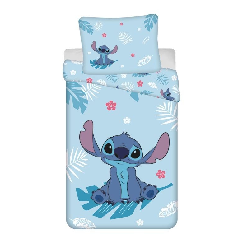 JERRY FABRICS Posteljina Lilo and Stitch Blue Pamuk, 140/200, 70/90 cm - Posteljina sa licencijom
