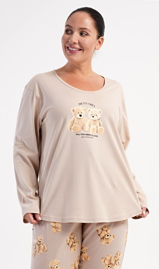 Ženska duga pidžama Medvjedići