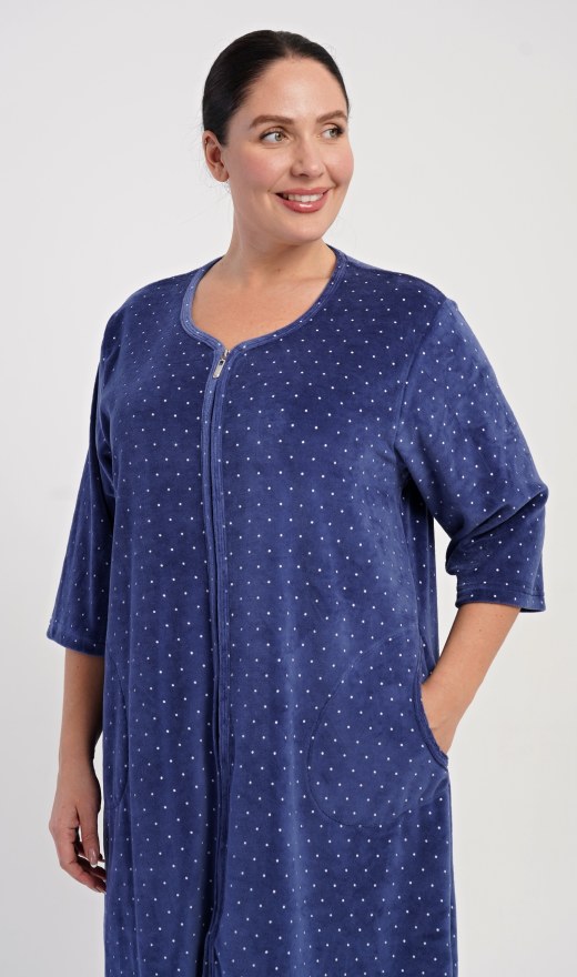 Ženska kućna haljina s tročetvrt rukavima Alex - Prevelike ženske spavaćice