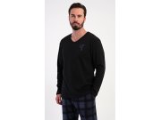 Muška pidžama duga Erik Muškarci - Muške pidžame - Muške pidžame s dugim rukavima