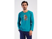 Muška pidžama duga Medo Pospanko Muškarci - Muške pidžame - Muške pidžame s dugim rukavima