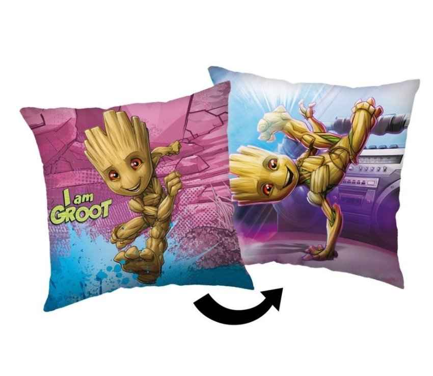 JERRY FABRICS Mikroplišani jastučić Groot I am Groot Poliester, 40/40 cm - Jastučići