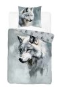 DETEXPOL Posteljina Vuk akvarel Pamuk, 140/200, 70/80 cm Posteljina foto print