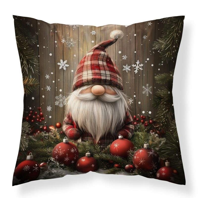 DETEXPOL Božićna navlaka za jastuk Patuljak ukrasi mikro Poliester, 40/40 cm - pokrivači za jastuke