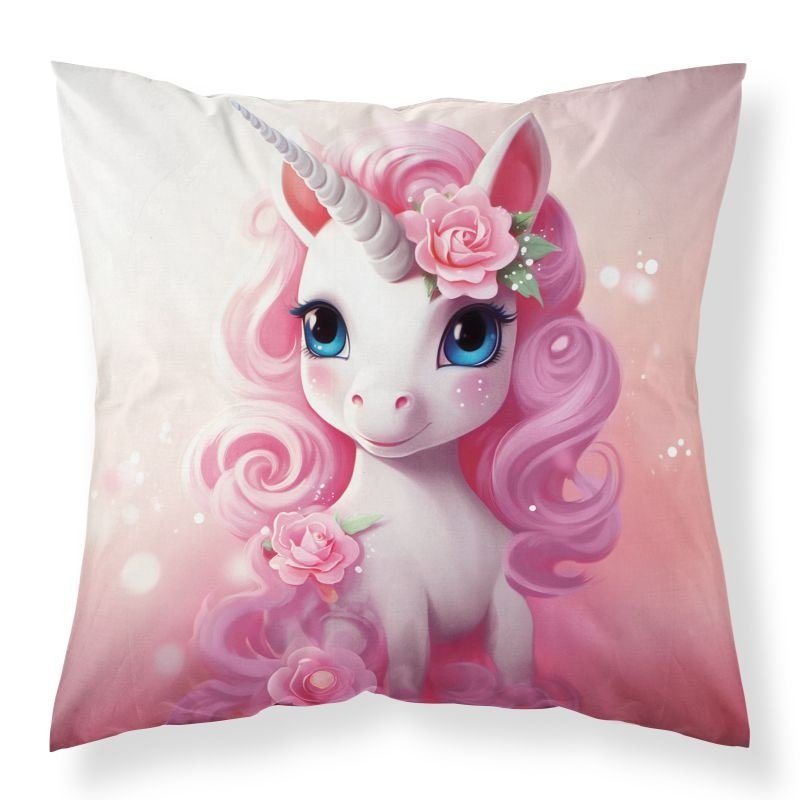 DETEXPOL Navlaka za jastuk Jednorog ruža micro Poliester, 40/40 cm - pokrivači za jastuke