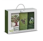 FARO Poklon set 3 kom frotirnih ručnika s vezom Masline Pamuk - Frotir, 30/50 cm Ručnici, ponchos, ogrtači - Ručnik 50x30 cm