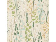 Flis tapeta za zid bež-zelena listovi trave A76202 | Ljepilo gratis