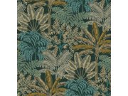 Flis tapeta za zid crna listovi 127622 | Ljepilo gratis