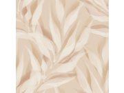 Na skladištu - Flis tapeta za zid smeđe-bež listovi A76103 | Ljepilo gratis Flis tapeta za zid smeđe-bež listovi A76103 | Ljepilo gratis