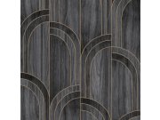 Flis tapeta za zid sivo-crna drvo 121153 | Ljepilo gratis