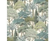 Flis tapeta za zid zeleno-smeđa stabla A76302 | Ljepilo gratis Na skladištu