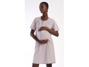 Ženska trudnička spavaćica Sabina Žene - Ženske noćne spavaćice - Dojilica noćna spavaćica - Dojilica noćna košulja s kratkim rukavima