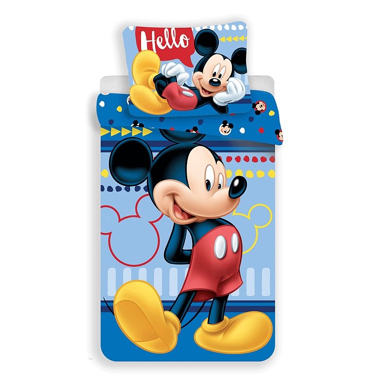 Posteljina sa licencijom - Posteljina Mickey 004 Hello 140/200, 70/90 Posteljina Mickey 004 Hello 140/200, 70/90 - Posteljina sa licencijom