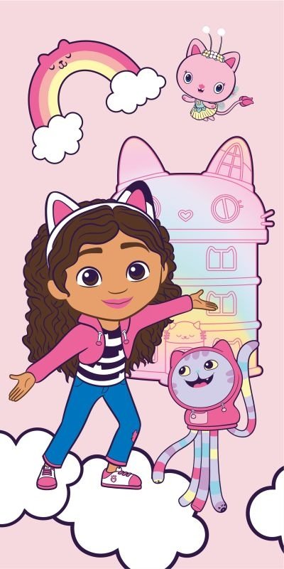 Ručnici, ponchos, ogrtači - ručnici za plažu - JERRY FABRICS Ručnik Gabina čarobna kućica 03 Pamuk - Frotir, 70/140 cm JERRY FABRICS Ručnik Gabina čarobna kućica 03 Pamuk - Frotir, 70/140 cm - ručnici za plažu