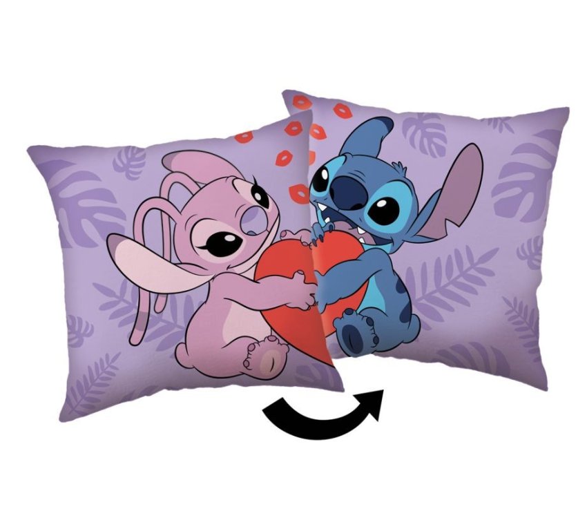 Jastučići - JERRY FABRICS Jastuk Lilo and Stitch Kiss Poliester, 40/40 cm JERRY FABRICS Jastuk Lilo and Stitch Kiss Poliester, 40/40 cm - Jastučići