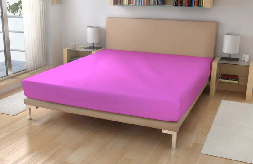 Plahte - Jersey 140x200 - Polášek Jersey plahta Pamuk 150g/m2, 140/200 Tamno ružičasta cm Polášek Jersey plahta Pamuk 150g/m2, 140/200 Tamno ružičasta cm - Jersey 140x200