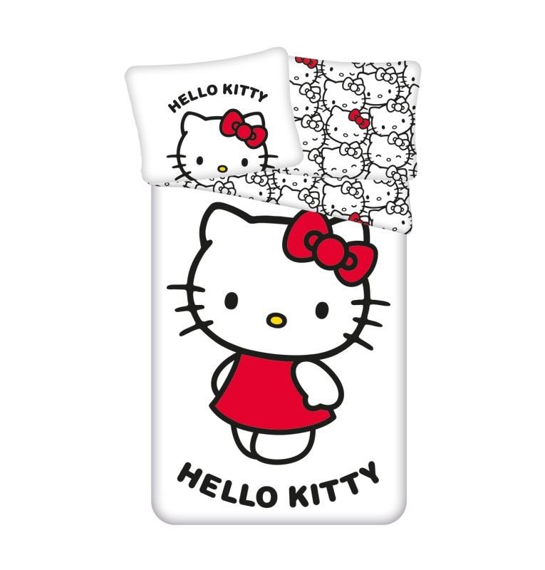Posteljina sa licencijom - JERRY FABRICS Posteljina Hello Kitty Pamuk, 140/200, 70/90 cm JERRY FABRICS Posteljina Hello Kitty Pamuk, 140/200, 70/90 cm - Posteljina sa licencijom