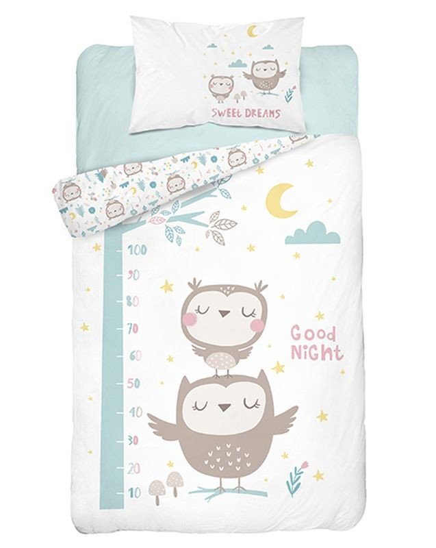 Dječji posteljina bez licencije - DETEXPOL Bambusova posteljina za dječji krevetić Smeđe sove Pamuk, Bambus, 100/135, 40/60 cm DETEXPOL Bambusova posteljina za dječji krevetić Smeđe sove Pamuk, Bambus, 100/135, 40/60 cm - Dječji posteljina bez licencije