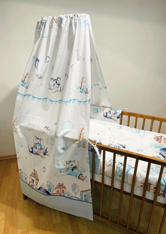 Posteljina za dječji krevetić - Nebo - SDS Nebesa za dječji krevetić Aviončići plava Pamuk, 150/200 cm SDS Nebesa za dječji krevetić Aviončići plava Pamuk, 150/200 cm - Nebo