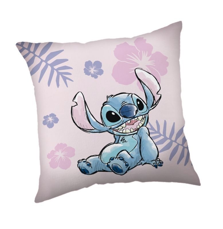 Jastučići - jastučići s podstavom - JERRY FABRICS Jastuk Lilo and Stitch Pink Poliester, 40/40 cm JERRY FABRICS Jastuk Lilo and Stitch Pink Poliester, 40/40 cm - jastučići s podstavom