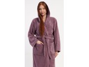 Dugi ženski ogrtač s kapuljačom Vres Žene - Ženski ogrtači - Ženski dugi ogrtači