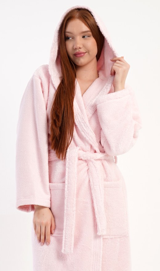 Dugi ženski ogrtač s kapuljačom Michaela