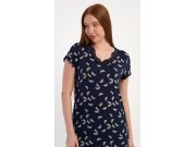 Ženska noćna košulja s kratkim rukavima Leptirići Žene - Ženske noćne spavaćice - Ženske noćne košulje s kratkim rukavima