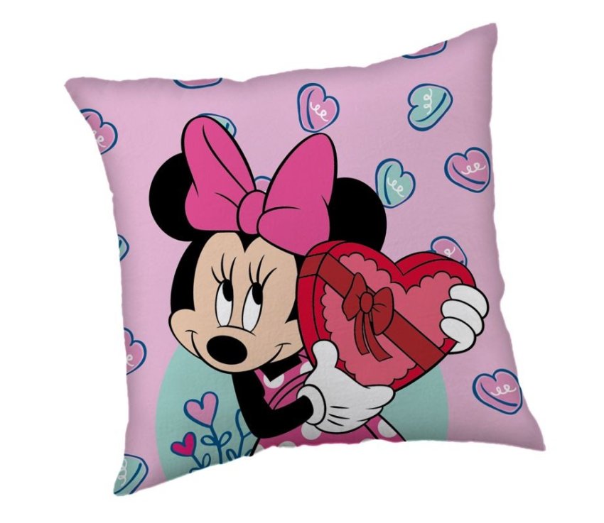 JERRY FABRICS Mikroplišani jastučić Minnie Purple Poliester, 40/40 cm - Jastučići