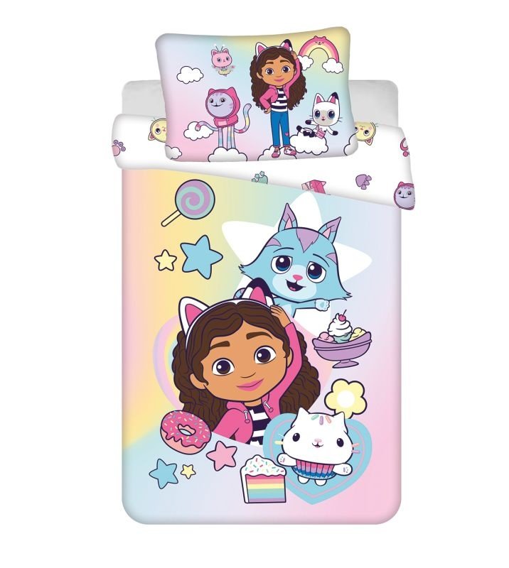 JERRY FABRICS Posteljina za dječji krevetić Gabina čarobna kućica Sugar Dream baby Pamuk, 100/135, 40/60 cm - Posteljina za dječji krevetić
