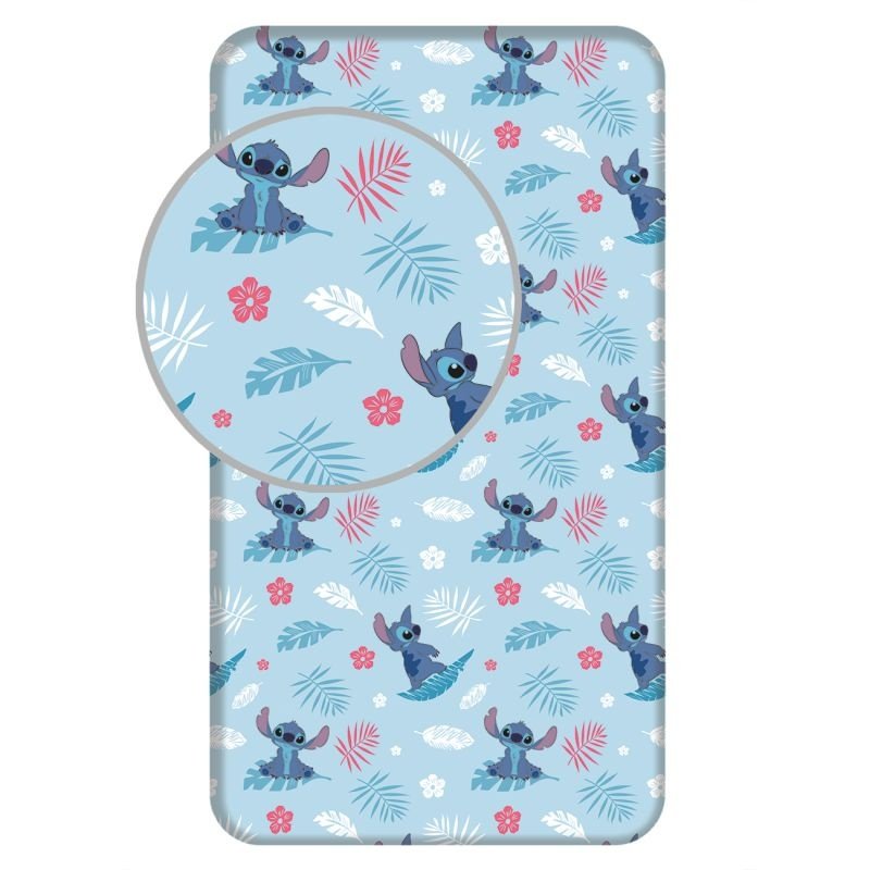 Plahte - JERRY FABRICS Plahta Lilo and Stitch Blue Pamuk, 90/200 cm JERRY FABRICS Plahta Lilo and Stitch Blue Pamuk, 90/200 cm - Plahte