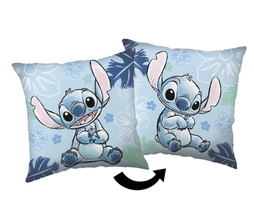 JERRY FABRICS Mikroplišani jastučić Lilo and Stitch Blue Poliester, 40/40 cm - jastučići s podstavom