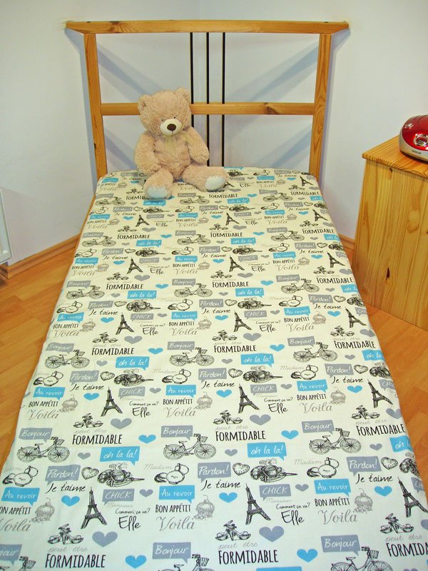 Klasična plahta Pariz plava 150/235 - Plahte