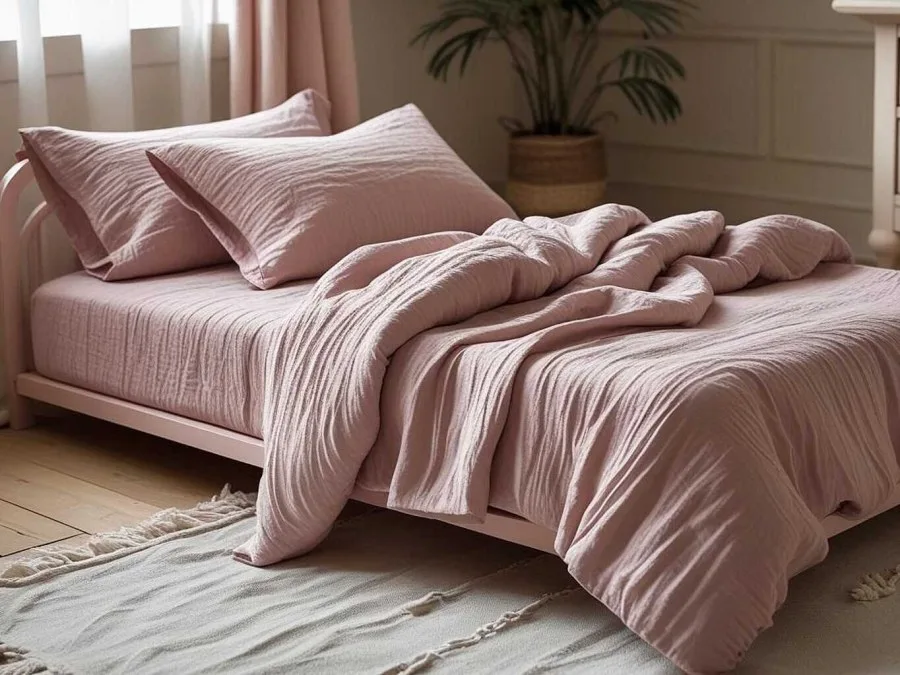 Luksuzna posteljina - Posteljina muslin Violet-rose 140x200, 70x90 cm Posteljina muslin Violet-rose 140x200, 70x90 cm - Luksuzna posteljina