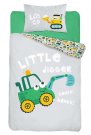 Posteljina za dječji krevetić - DETEXPOL Posteljina za dječji krevetić Bager zeleni Pamuk, 100/135, 40/60 cm DETEXPOL Posteljina za dječji krevetić Bager zeleni Pamuk, 100/135, 40/60 cm