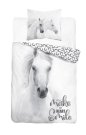DETEXPOL Posteljina Konj bijela Pamuk, 140/200, 70/80 cm Posteljina foto print