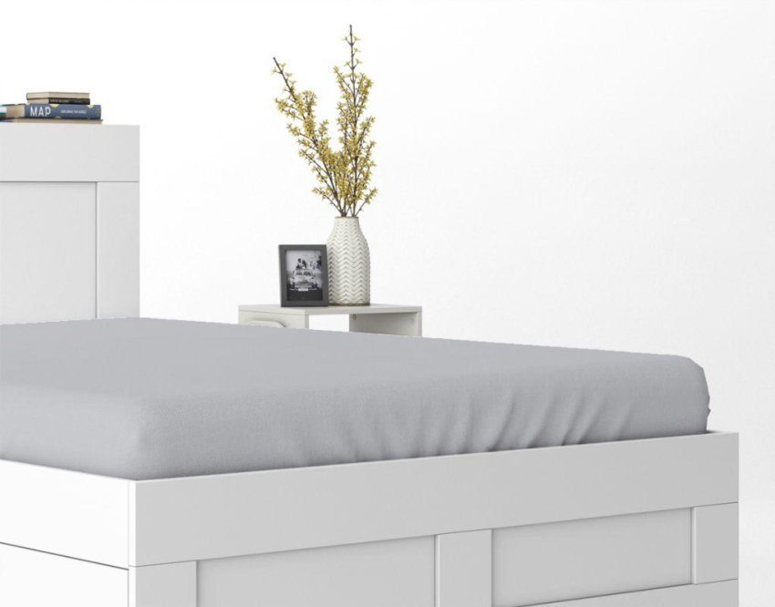 Plahte - DETEXPOL Plahta Mikrosaten svijetlo siva Poliester, 90/200 cm DETEXPOL Plahta Mikrosaten svijetlo siva Poliester, 90/200 cm - Plahte