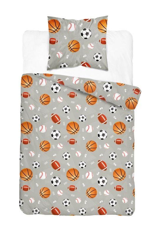 DETEXPOL Posteljina XOXO Lopte na sivoj Pamuk, 140/200, 70/80 cm DETEXPOL Posteljina XOXO Lopte na sivoj Pamuk, 140/200, 70/80 cm