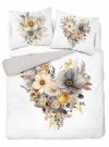 DETEXPOL Francuska posteljina Cvjetovi heart gold Pamuk, 220/200, 2x70/80 cm Posteljina klasičan uzorak
