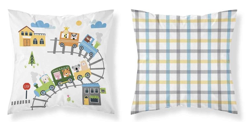 DETEXPOL Navlaka za jastučić Vlak Pamuk, 40/40 cm - pokrivači za jastuke