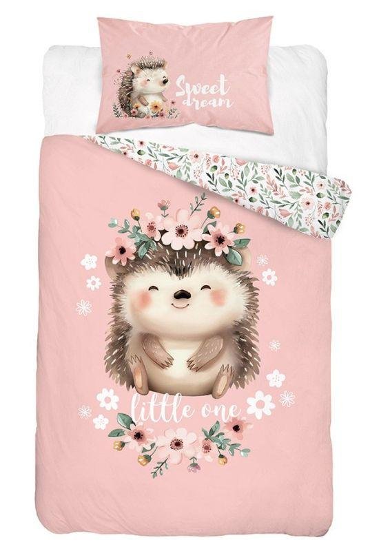 DETEXPOL Posteljina za dječji krevetić Ježić A Pamuk, 100/135, 40/60 cm - Posteljina za dječji krevetić