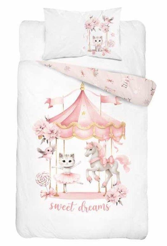 Posteljina za dječji krevetić - DETEXPOL Dječja posteljina za krevetić Kolotoč Pamuk, 100/135, 40/60 cm DETEXPOL Dječja posteljina za krevetić Kolotoč Pamuk, 100/135, 40/60 cm - Posteljina za dječji krevetić