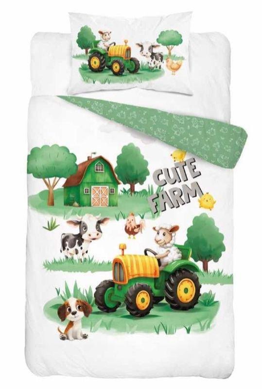 DETEXPOL Posteljina za dječji krevetić Slatka Farma B Pamuk, 100/135, 40/60 cm DETEXPOL Posteljina za dječji krevetić Slatka Farma B Pamuk, 100/135, 40/60 cm