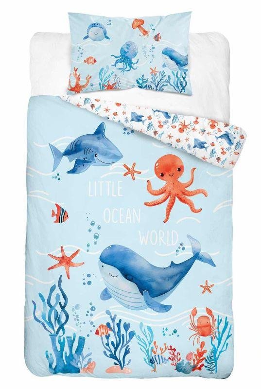 DETEXPOL Posteljina za dječji krevetić Morski Svijet Pamuk, 100/135, 40/60 cm DETEXPOL Posteljina za dječji krevetić Morski Svijet Pamuk, 100/135, 40/60 cm