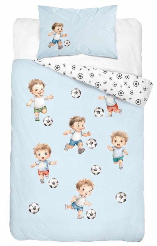 DETEXPOL Posteljina za dječji krevetić Mali Nogometaš plava Pamuk, 100/135, 40/60 cm DETEXPOL Posteljina za dječji krevetić Mali Nogometaš plava Pamuk, 100/135, 40/60 cm