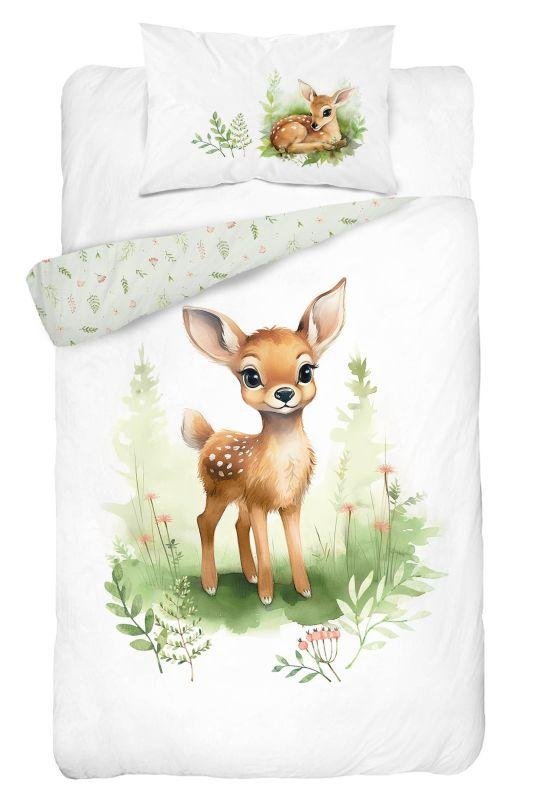 Posteljina za dječji krevetić - DETEXPOL Bambusova posteljina za dječji krevetić Jelence zelena Pamuk, Bambus, 100/135, 40/60 cm DETEXPOL Bambusova posteljina za dječji krevetić Jelence zelena Pamuk, Bambus, 100/135, 40/60 cm - Posteljina za dječji krevetić