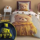 DETEXPOL Posteljina Medvjedić u džemperu svijetleća Pamuk, 140/200, 70/80 cm Dječji posteljina bez licencije