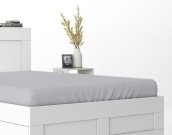 DETEXPOL Plahta od mikrosatena svijetlosiva Poliester, 180/200 cm Plahte