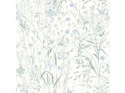 Bijela flis tapeta za zid, livadno cvijeće i trave, UR3329, Universe 4, Grandeco | Ljepilo besplatno