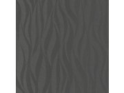 Crna flis tapeta za zid, valoviti uzorak, TI3105, Time 2025, Grandeco | Ljepilo besplatno